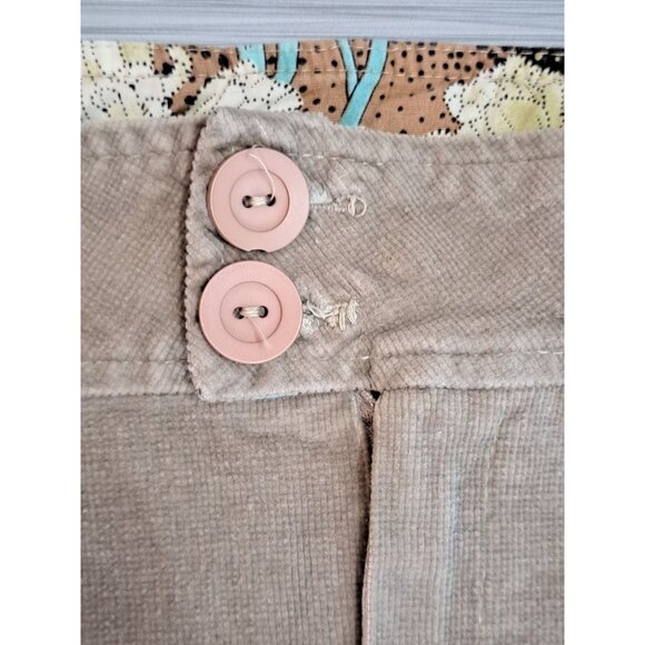 Y2K Corduroy Pleated Micro Mini Skirt Button Zip Small Schoolgirl Preppy Rue 21 - Picture 2 of 7